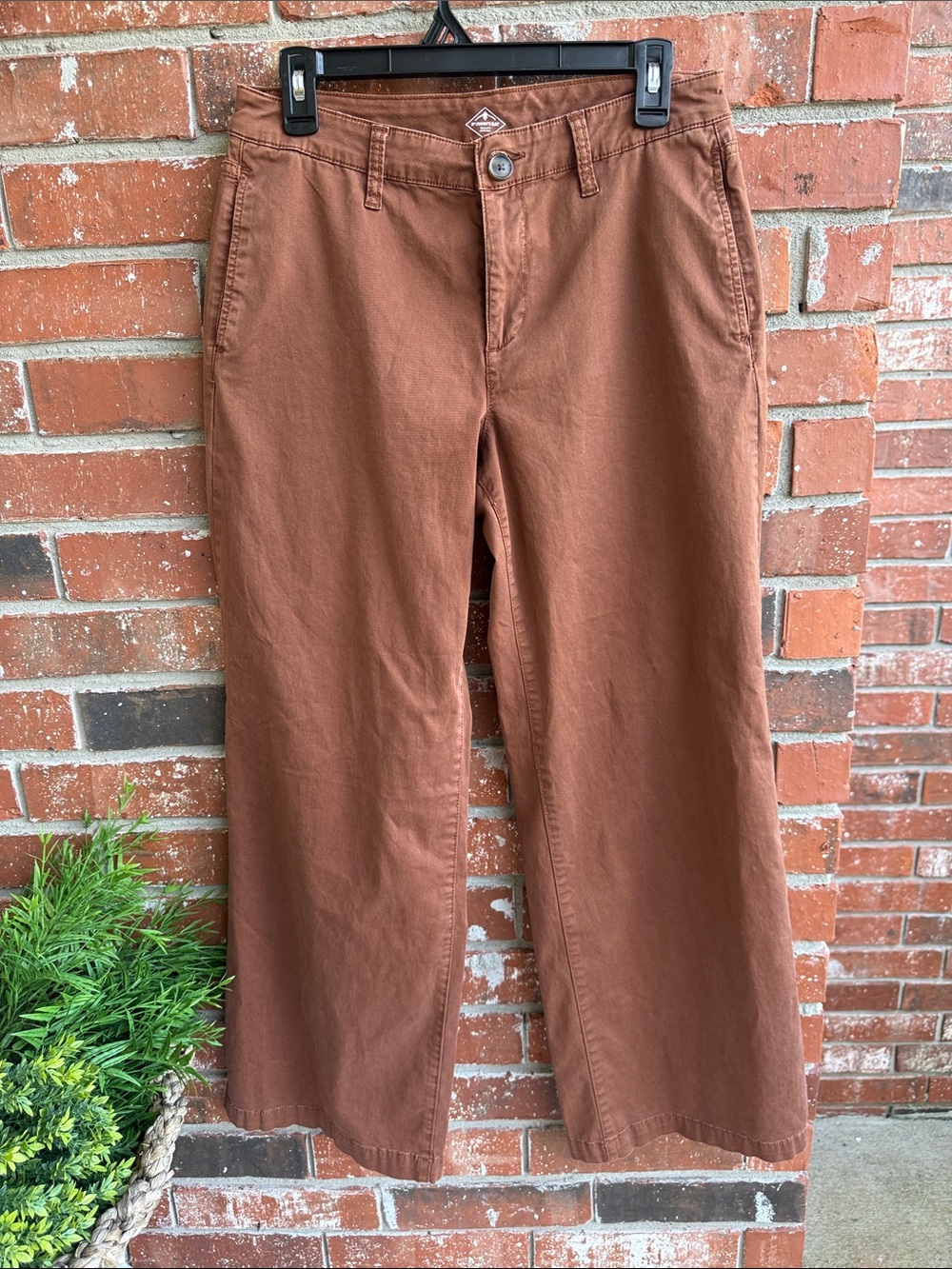 St. John's Bay Rust Brown Wide Leg Chinos